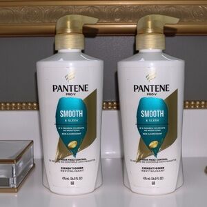 Pantene Pro-V Smooth & Sleek Conditioner 16 oz 72hr Frizz Control Lot of 2